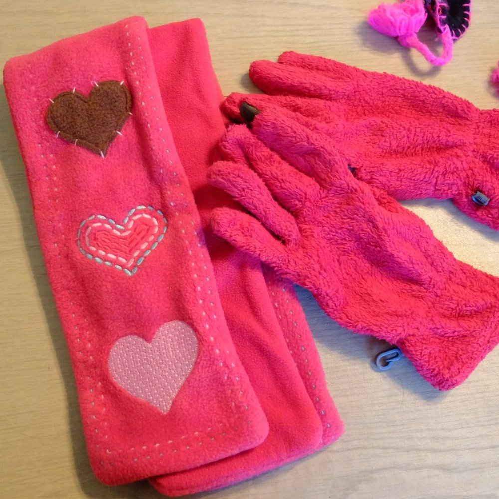 Winter Scarf, Hat and Gloves Set